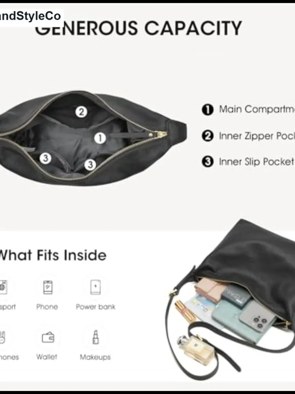 Genuine Leather Hobo Crossbody Bag for Women Shoulder Purse Work Casual